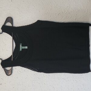 Ralph Lauren Black Sleeveless Knit Top
